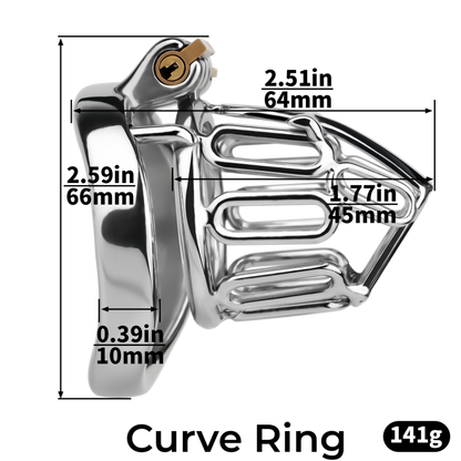 Xscockcage| Ice Silver Mech Geometric Frame Integrated Lock Cage Chastity Cage