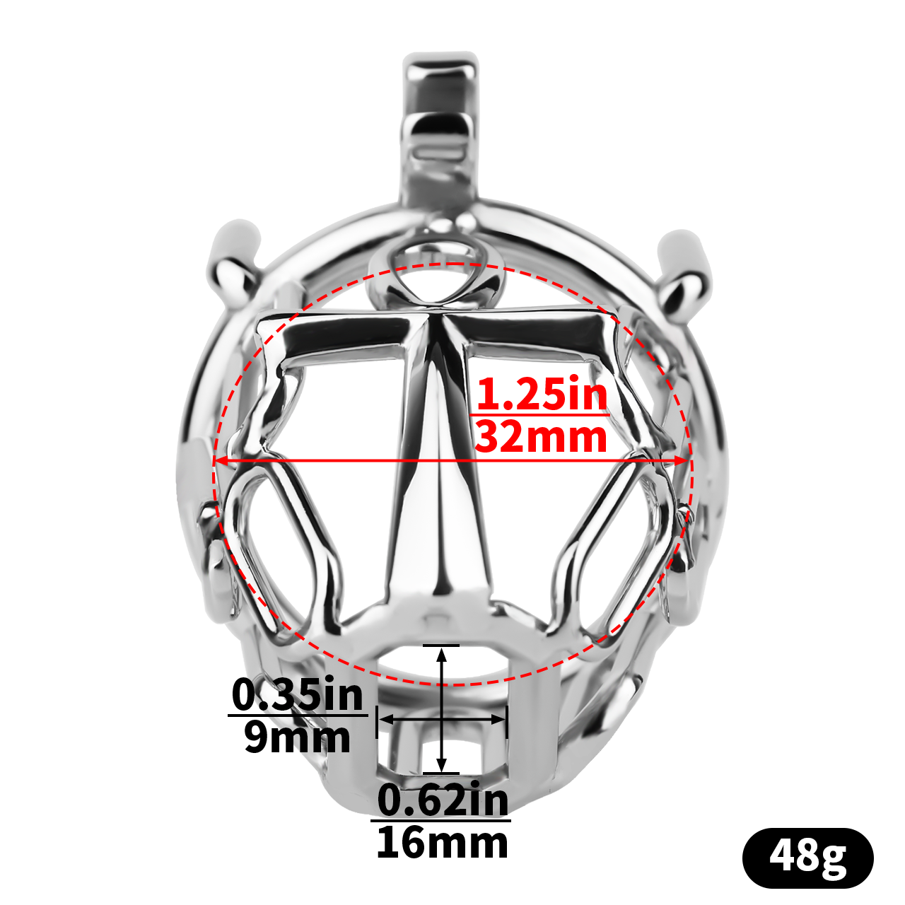 Xscockcage| Ice Silver Mech Geometric Frame Integrated Lock Cage Chastity Cage