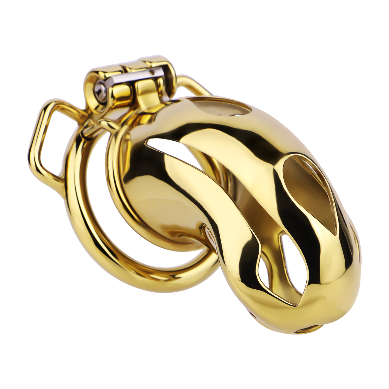 Xscockcage| Golden COBRA Integrated Metal Chastity Cage