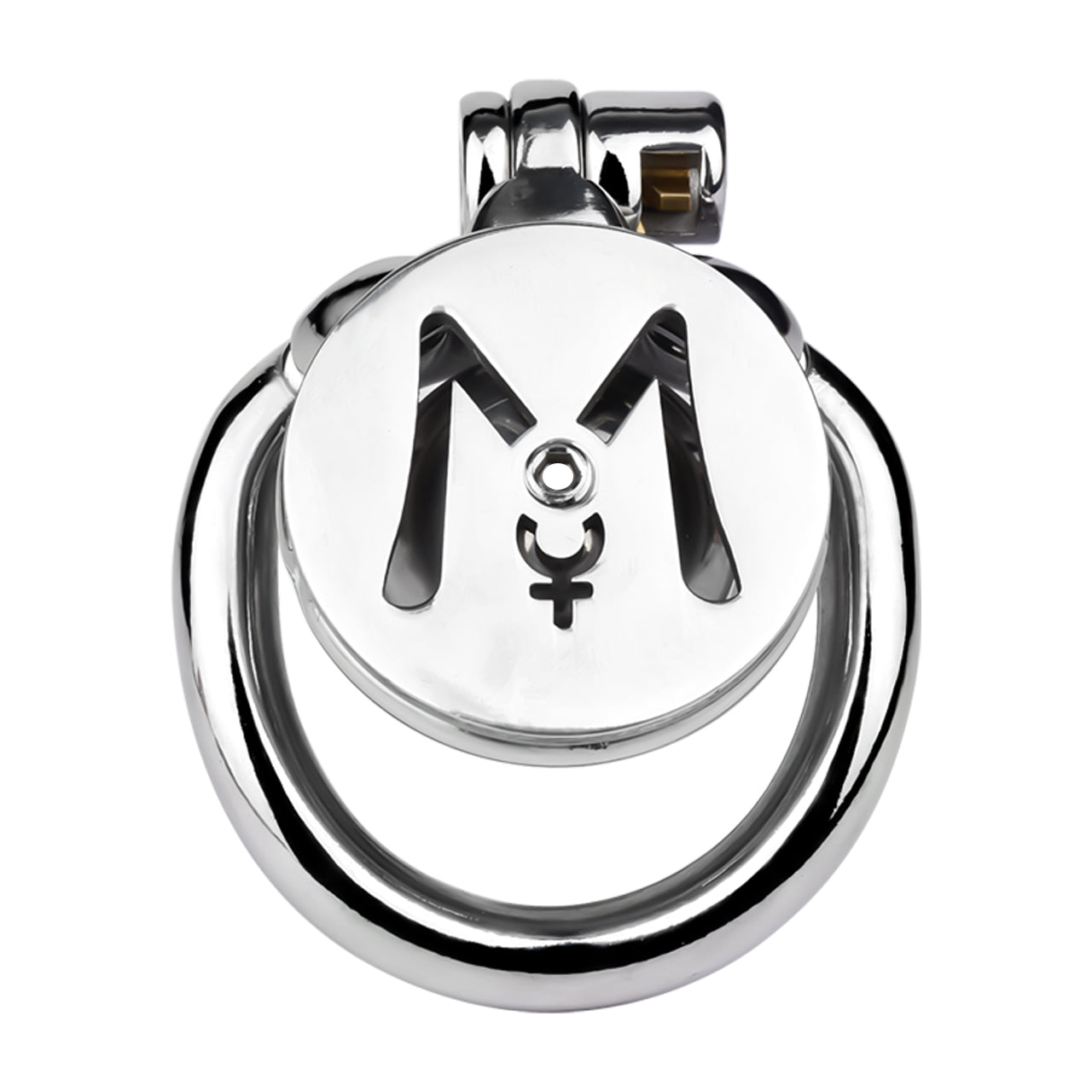 Xscockcage| Metal Inverted Blue Chastity Cage with Removable Animal Dildo (Curve Ring) ChastiDick
