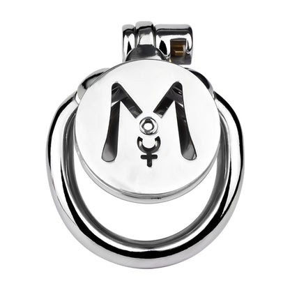 Xscockcage| Metal Inverted Blue Chastity Cage with Removable Animal Dildo (Curve Ring) ChastiDick