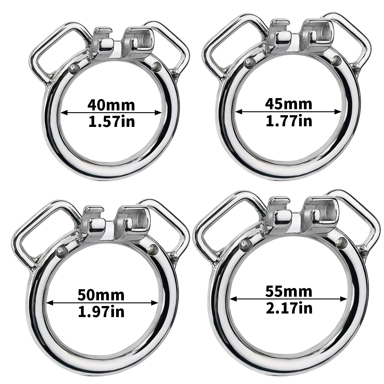 Xscockcage| Metal Inverted Chastity Cage with Removable Realistic Dildo(Regular Ring) ChastiDick