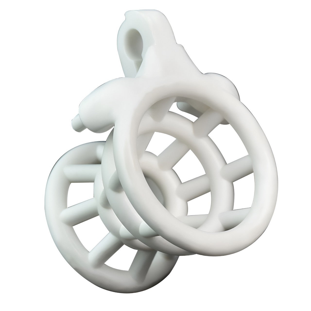 Xscockcage| 3D Printed Fish Trap White Inverted Chastity Cage