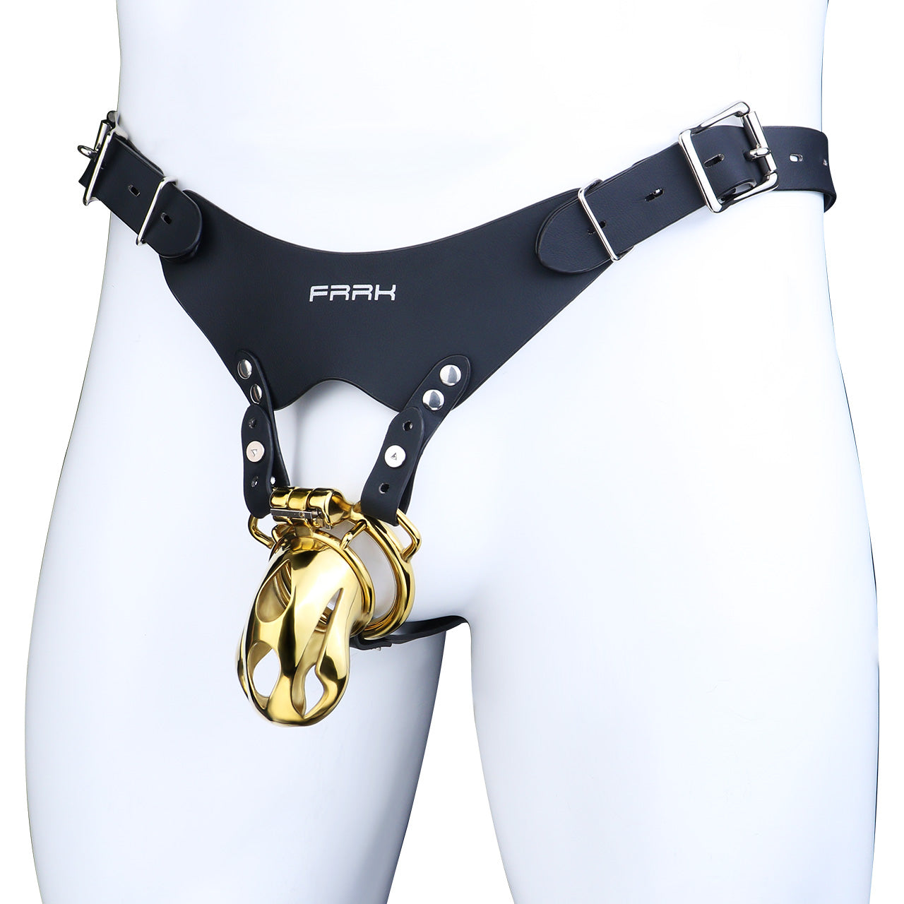 Xscockcage| Golden COBRA Integrated Metal Chastity Cage