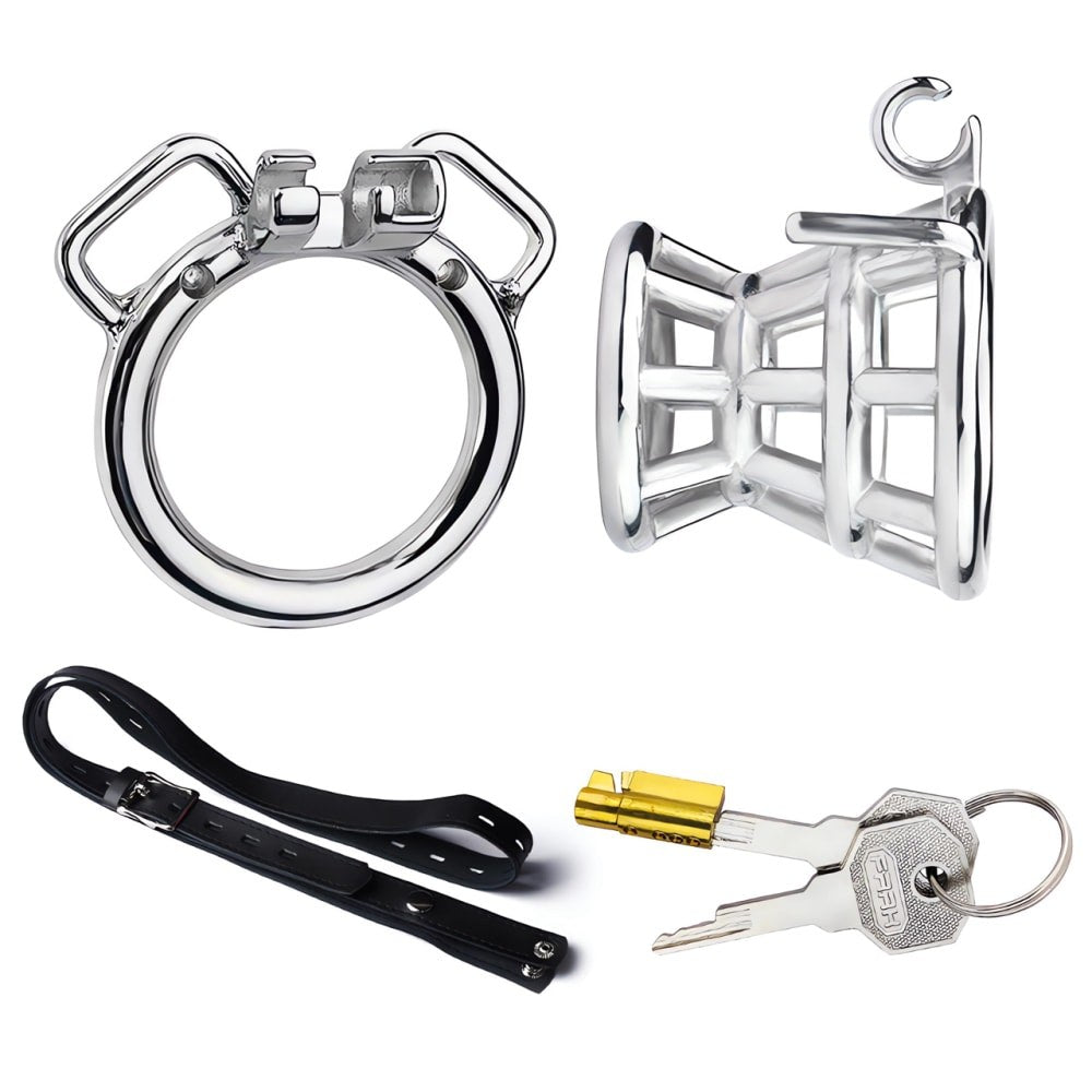 Xscockcage| Metal Fish Trap Inverted Chastity Device Sissy Chastity Cage(Regular Ring)