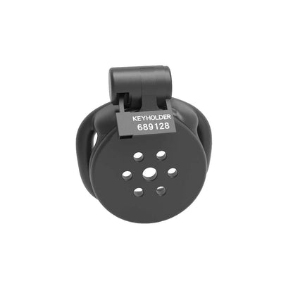 Black Plastic Flat Chastity Cage