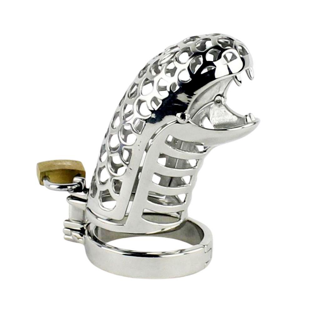 Metal Venom Spiked Chastity Cage