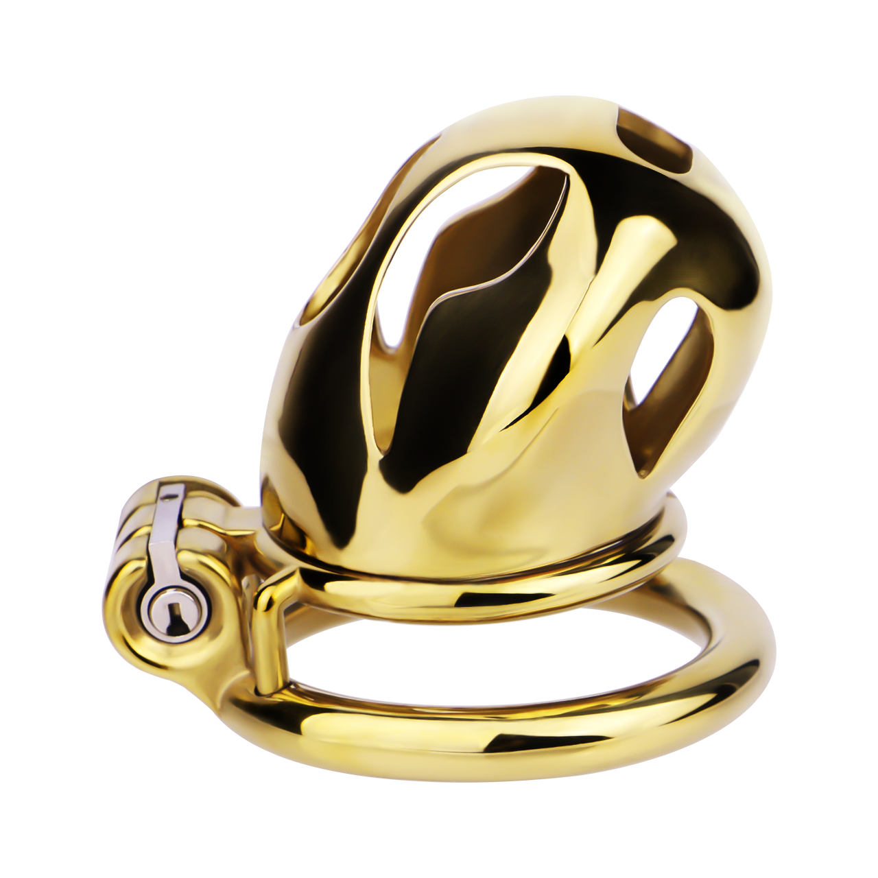 Xscockcage| Golden COBRA Integrated Metal Chastity Cage