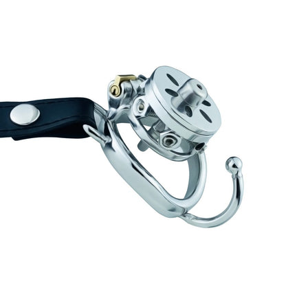 Xscockcage| Metal Spiked Flat Chastity Cage With Short Tube & Ball Hook(Cuver Ring)