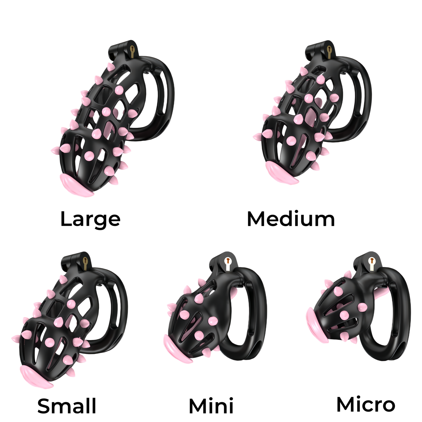 Xscockcage| Pink/Blue/Black/Purple/Clear/Green Cobra Spiked Chastity Cage