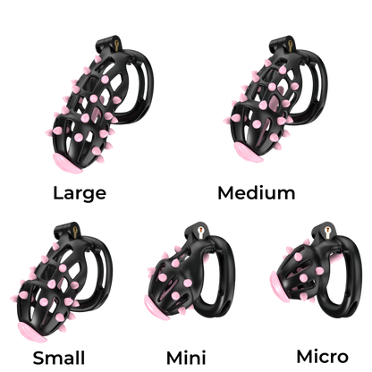 Xscockcage| Pink/Blue/Black/Purple/Clear/Green Cobra Spiked Chastity Cage