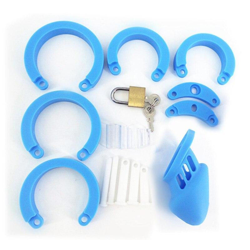 Xscockcage | Cage de chasteté en silicone bleu