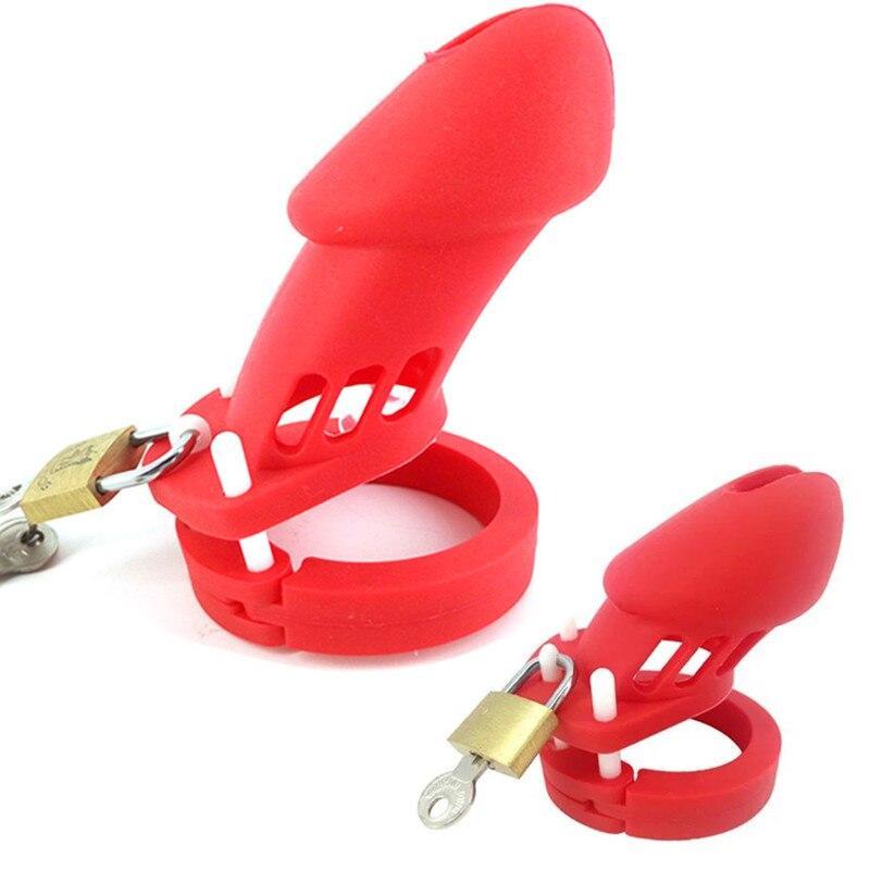 Xscockcage| Jaula para el pene de silicona roja