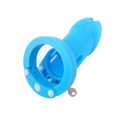 Xscockcage | Cage de chasteté en silicone bleu