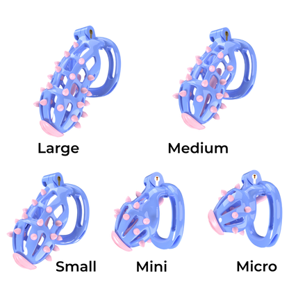 Xscockcage| Pink/Blue/Black/Purple/Clear/Green Cobra Spiked Chastity Cage