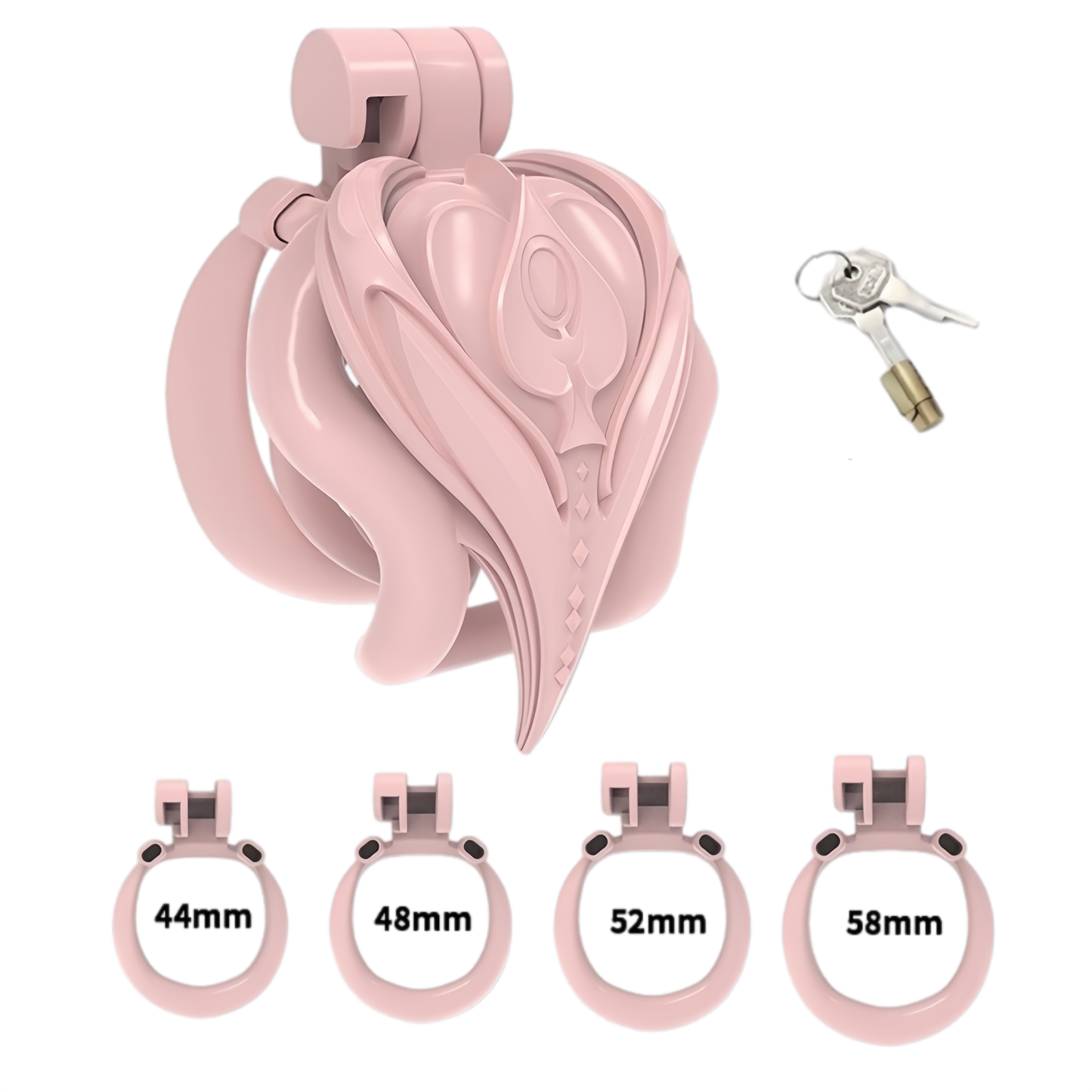 Xscockcage| Spade Queen "Blossom Flame" Resin Chastity Cage