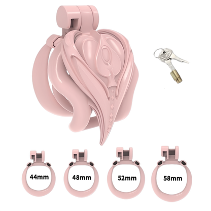 Xscockcage| Spade Queen "Blossom Flame" Resin Chastity Cage
