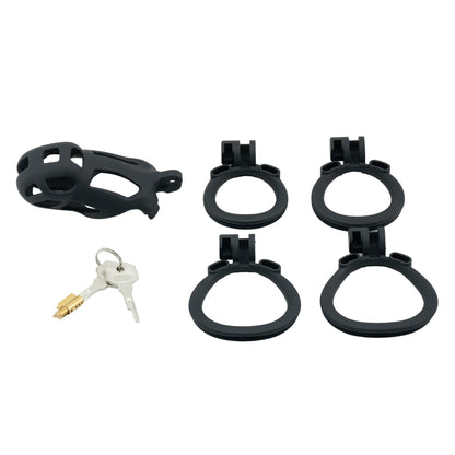 Xscockcage| Matte Texture Black Cobra Chastity Cage 2.0