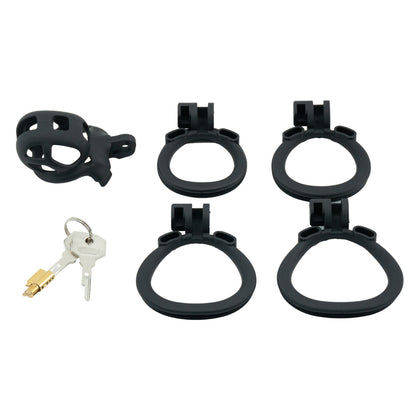 Xscockcage| Matte Texture Black Cobra Chastity Cage 2.0