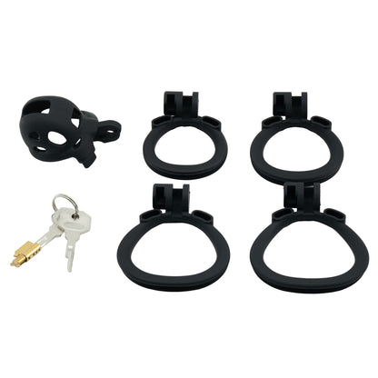 Xscockcage| Matte Texture Black Cobra Chastity Cage 2.0