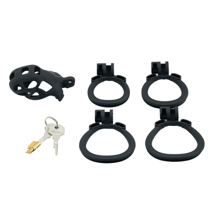 Xscockcage| Matte Texture Black Cobra Chastity Cage 2.0