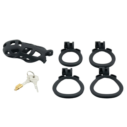 Xscockcage| Matte Texture Black Cobra Chastity Cage 2.0