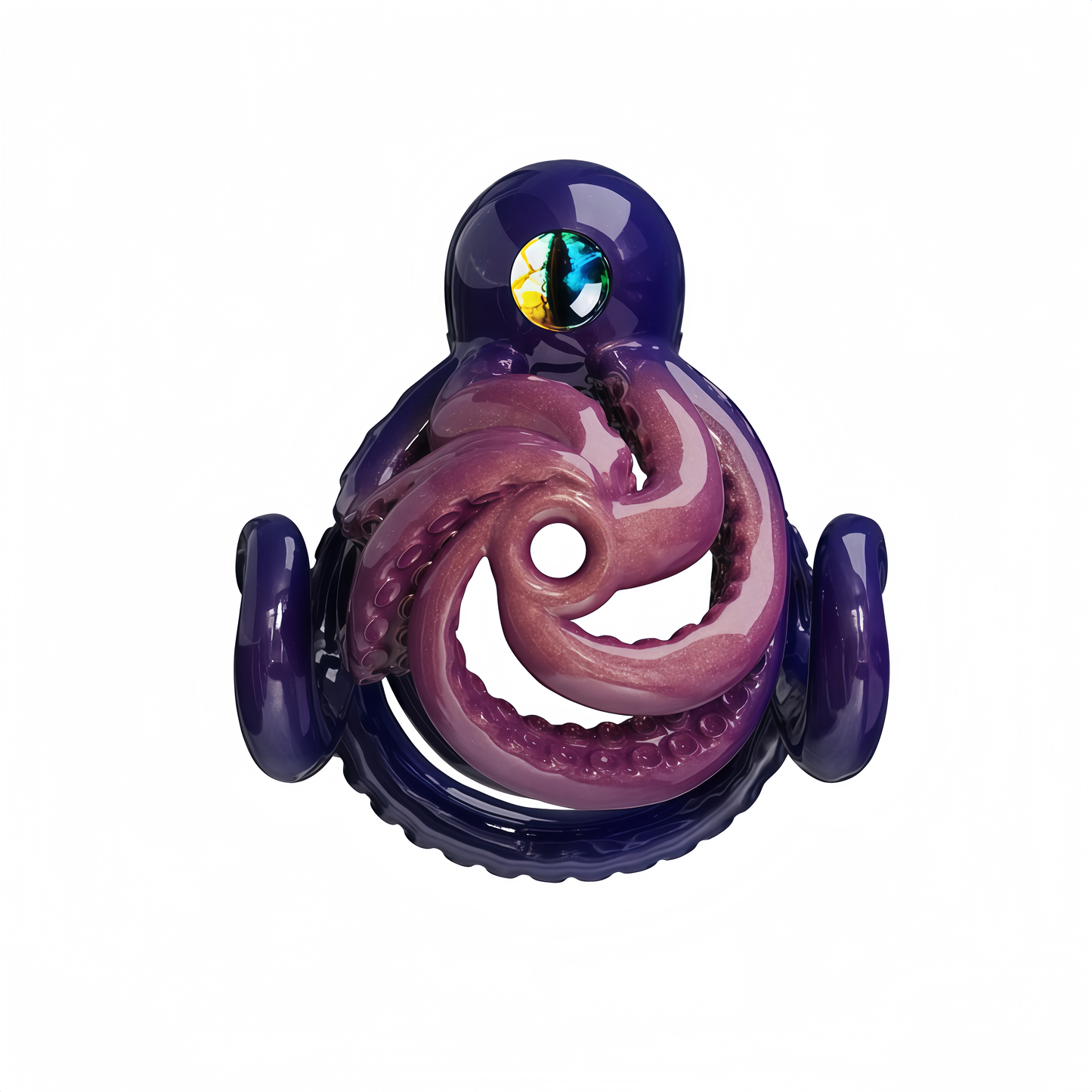 Xscockcage| Octopus-Themed Resin Male Chastity Cage with Adjustable Cock Ring Chastity Cage