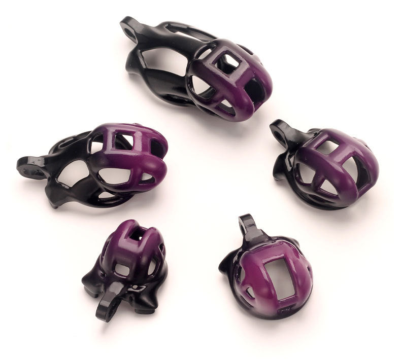 Xscockcage| Gradient Black Purple Cobra Chastity Cage