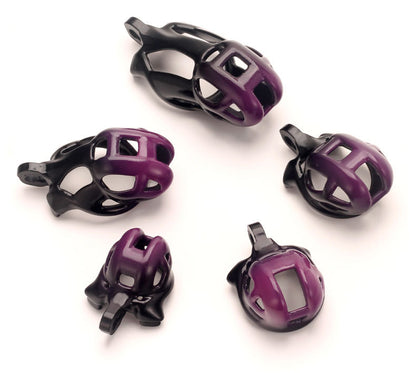Xscockcage| Gradient Black Purple Cobra Chastity Cage