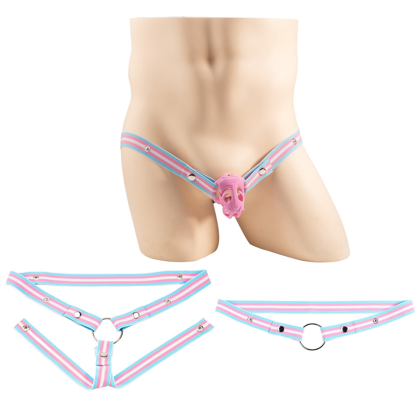 Xscockcage| Rainbow Chastity Belt Assistance Belt Chastity Cage strap Sissy Belt