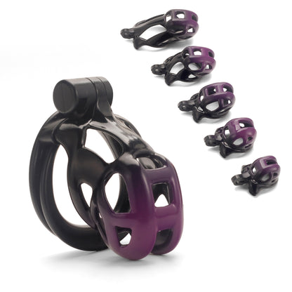 Xscockcage| Gradient Black Purple Cobra Chastity Cage