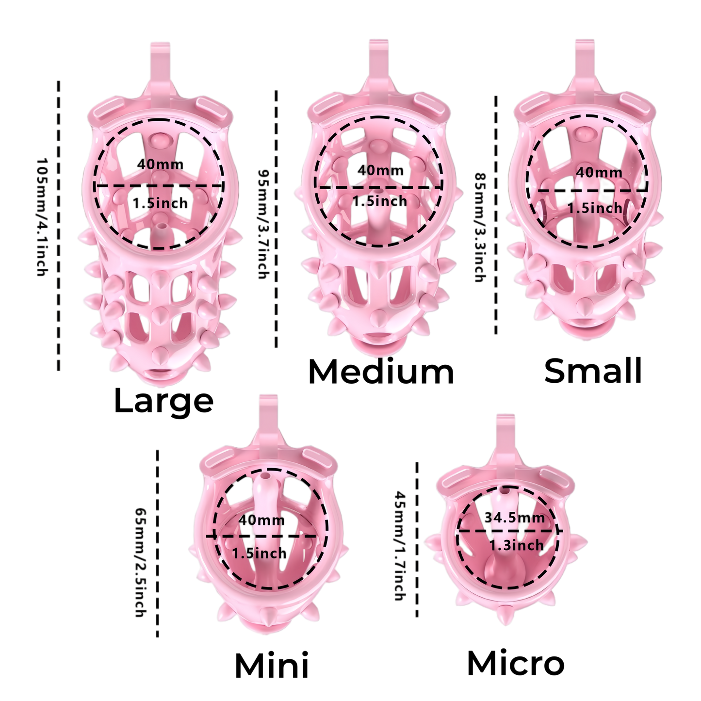 Xscockcage| Pink/Blue/Black/Purple/Clear/Green Cobra Spiked Chastity Cage