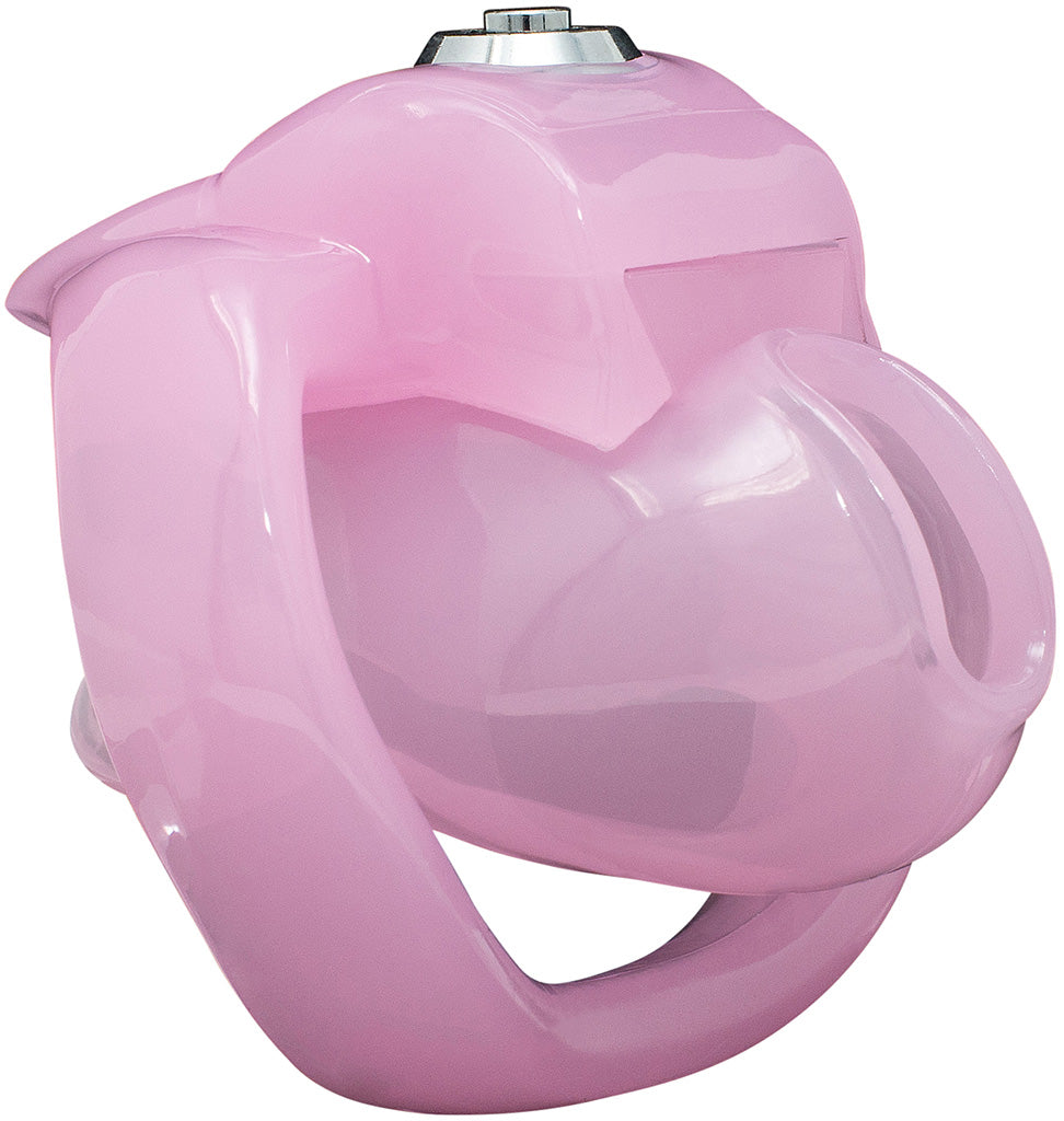 Pink HT-V5 Chastity Cage-Bottom Lock Nub