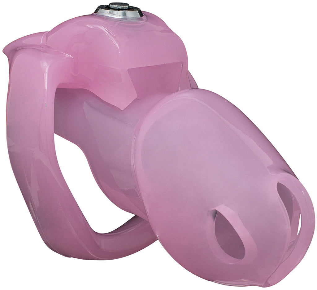 Pink HT-V5 Chastity Cage-Bottom Lock Standard