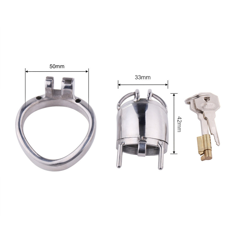 Perfect Metal Iron House Chastity Cage Key