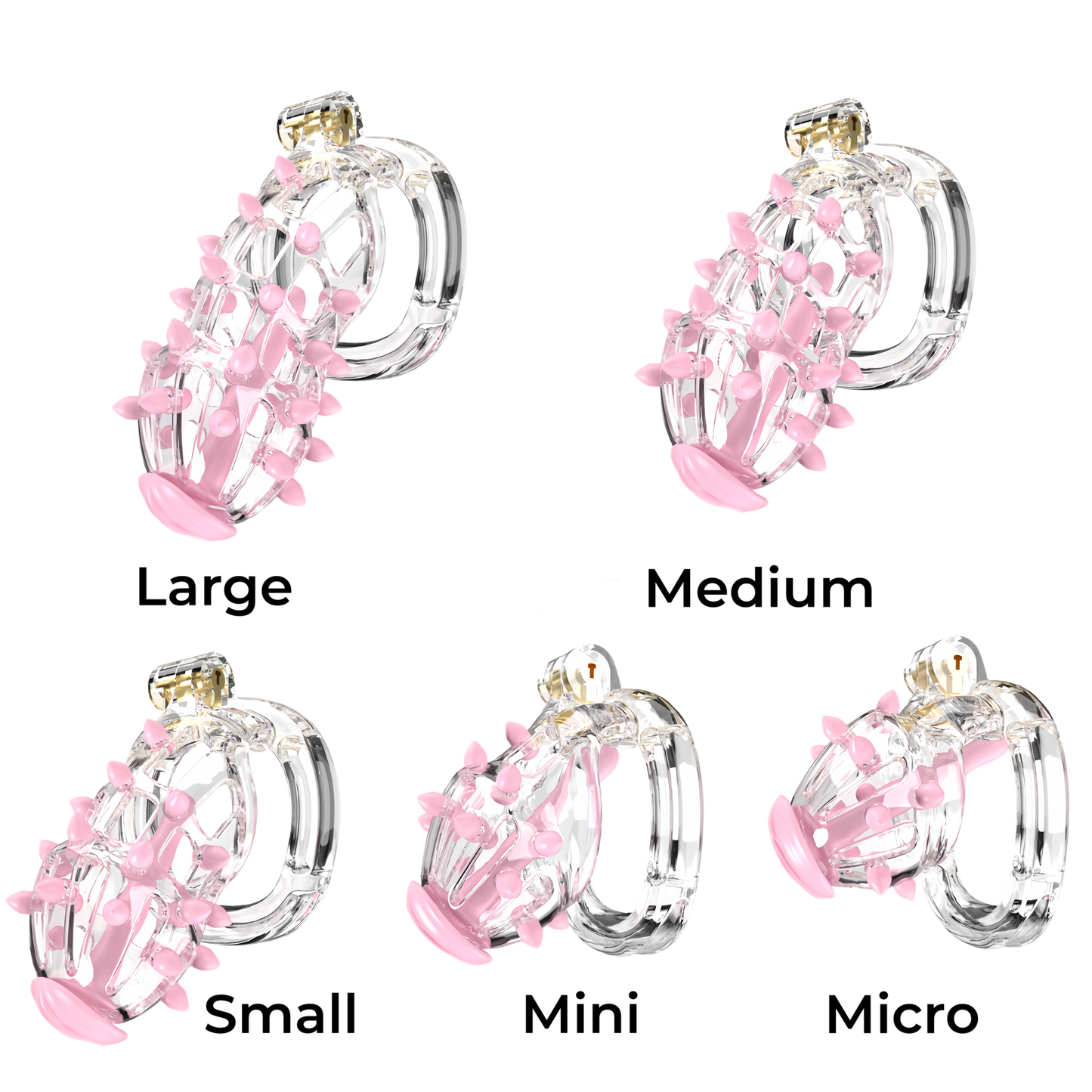 Xscockcage| Pink/Blue/Black/Purple/Clear/Green Cobra Spiked Chastity Cage