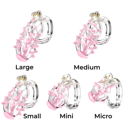 Xscockcage| Pink/Blue/Black/Purple/Clear/Green Cobra Spiked Chastity Cage