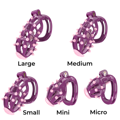 Xscockcage| Pink/Blue/Black/Purple/Clear/Green Cobra Spiked Chastity Cage