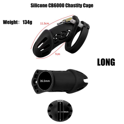 Xscockcage| Male Silicone CB6000 Chastity Cage L