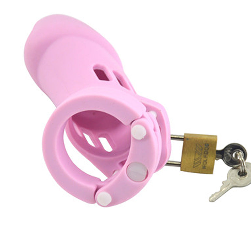 Xscockcage | Cage à pénis en silicone rose de grande taille