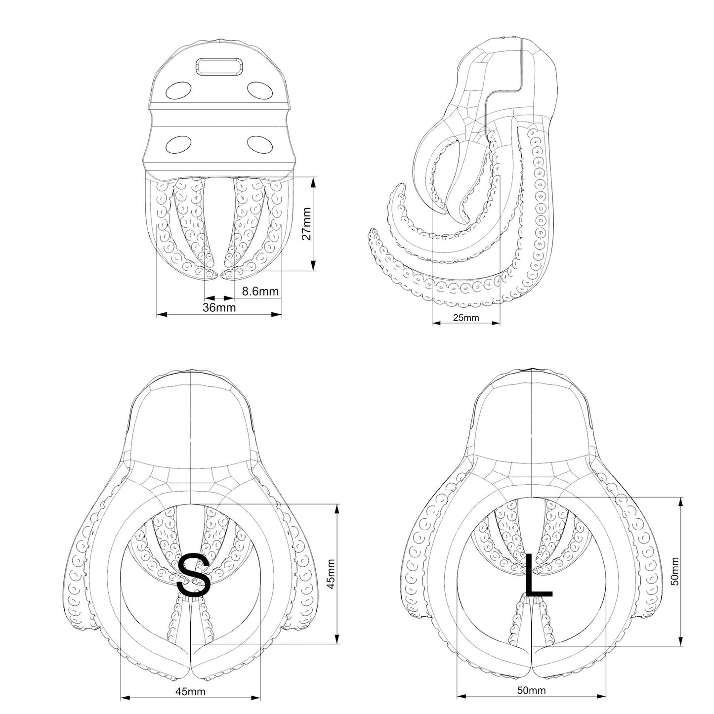 Xscockcage| The Luxury Octopus Chastity Cage